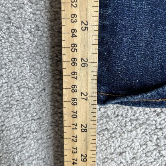 American Eagle Jeans Women’s 14 X-Short Blue Skinny Kick High Rise Dark Wash - Picture 10 of 12